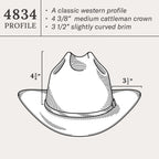 Primo Cognac 10X Straw Cowboy Hat