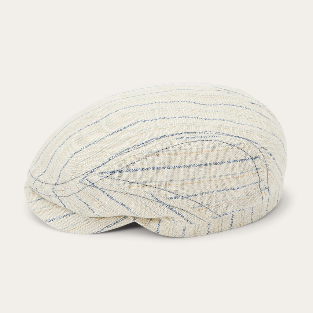 Striped Linen Driver Cap