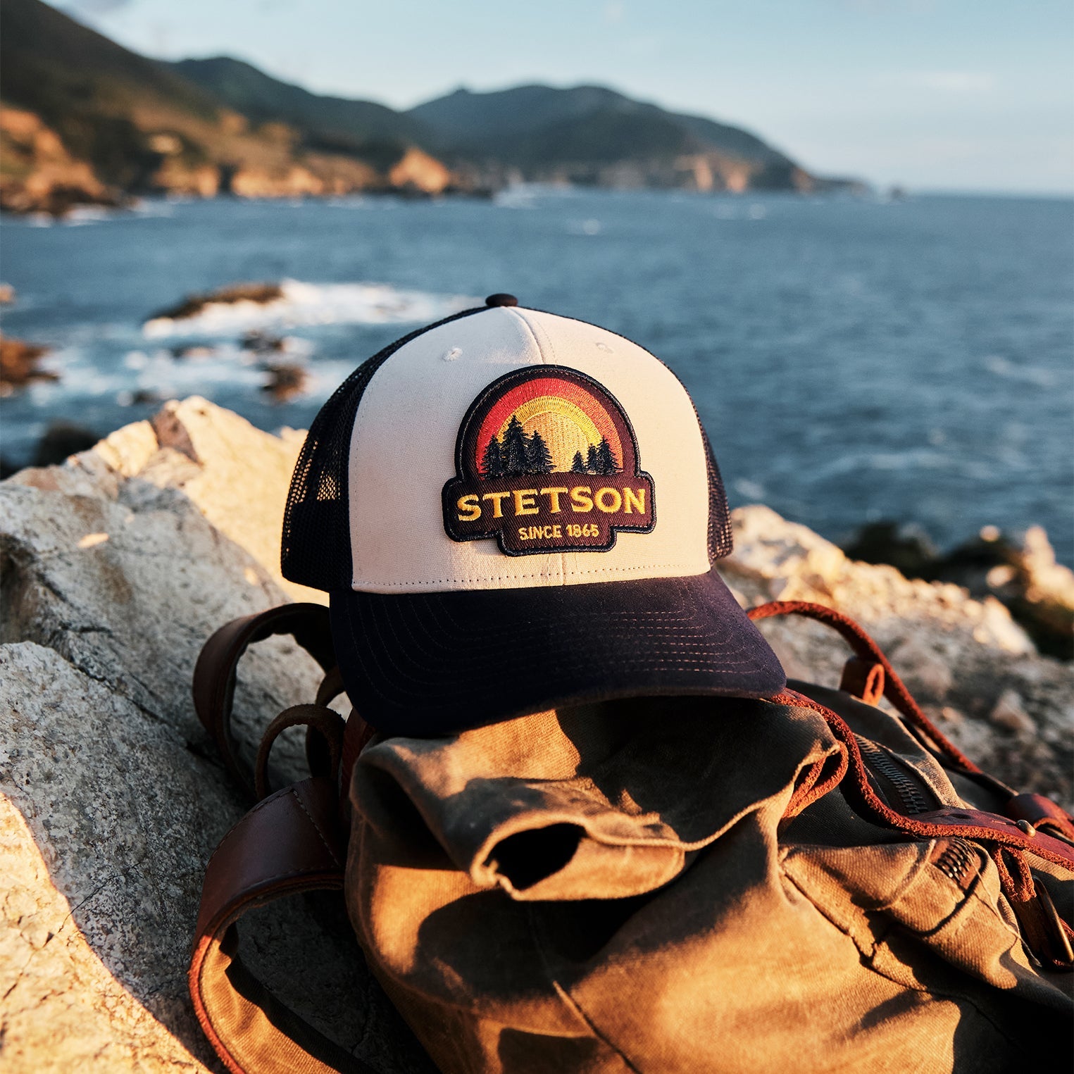 Cream Sunset Trucker Cap